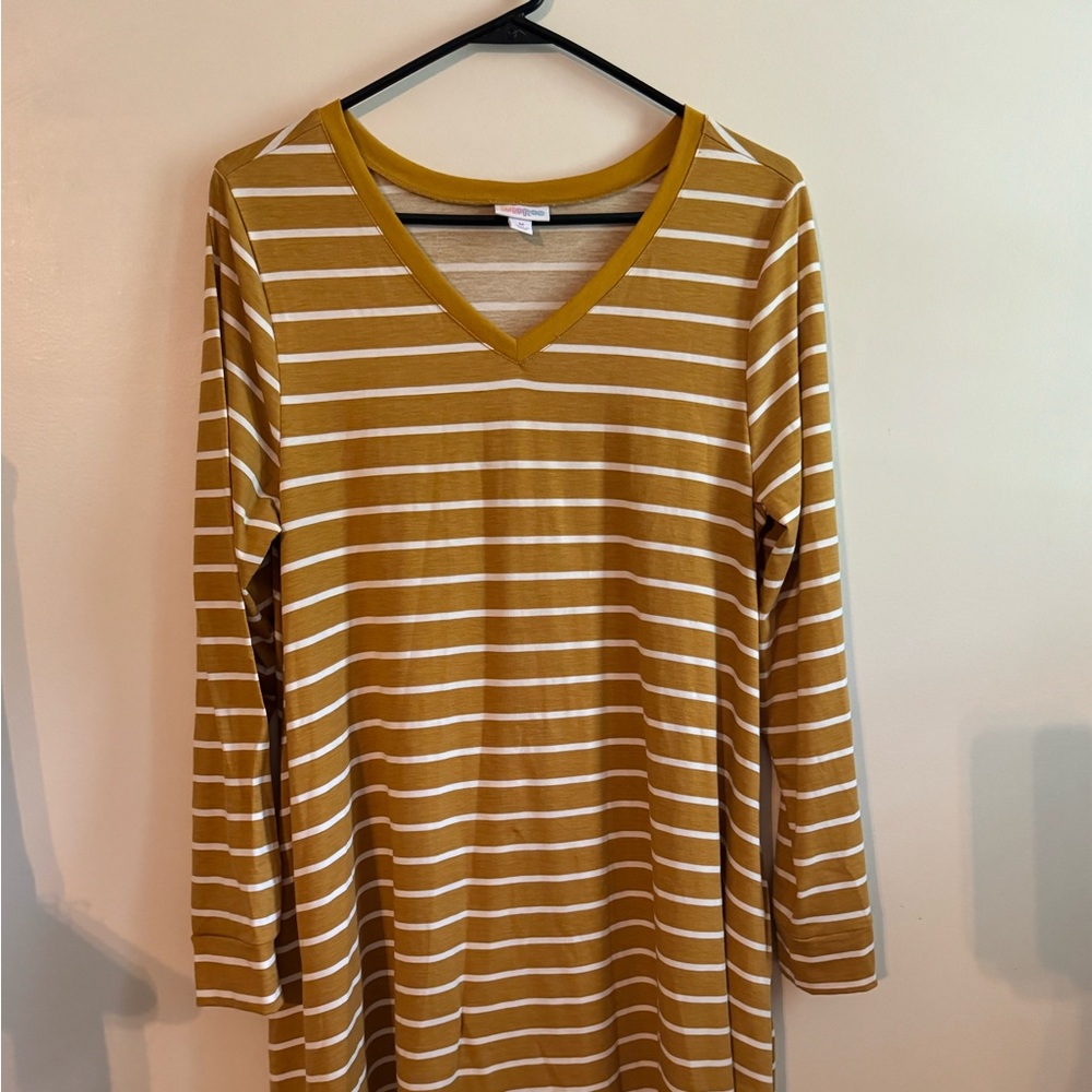 Lularoe Emily swing dress with pockets.